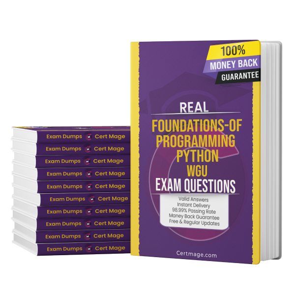 Foundations-of-Programming-Python exam questions PDF and test engine