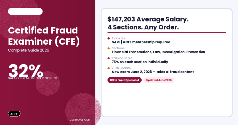 Certified Fraud Examiner (CFE) Complete Guide 2026: Exam, Salary, and Career Path article