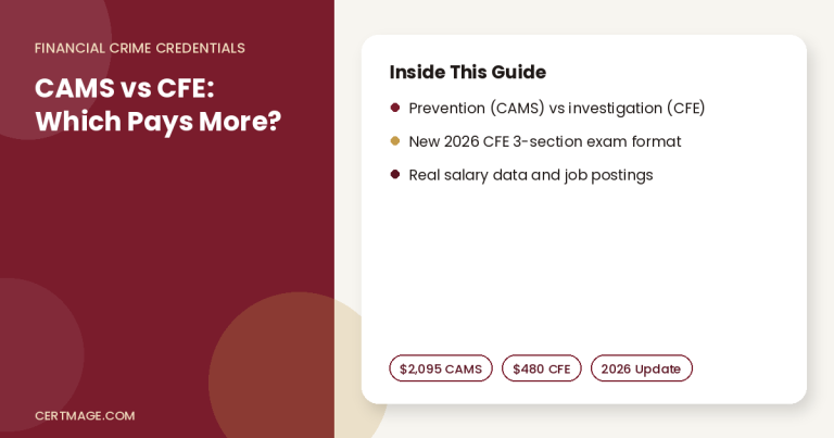 CAMS vs CFE: Which Financial Crime Certification Pays More in 2026? article