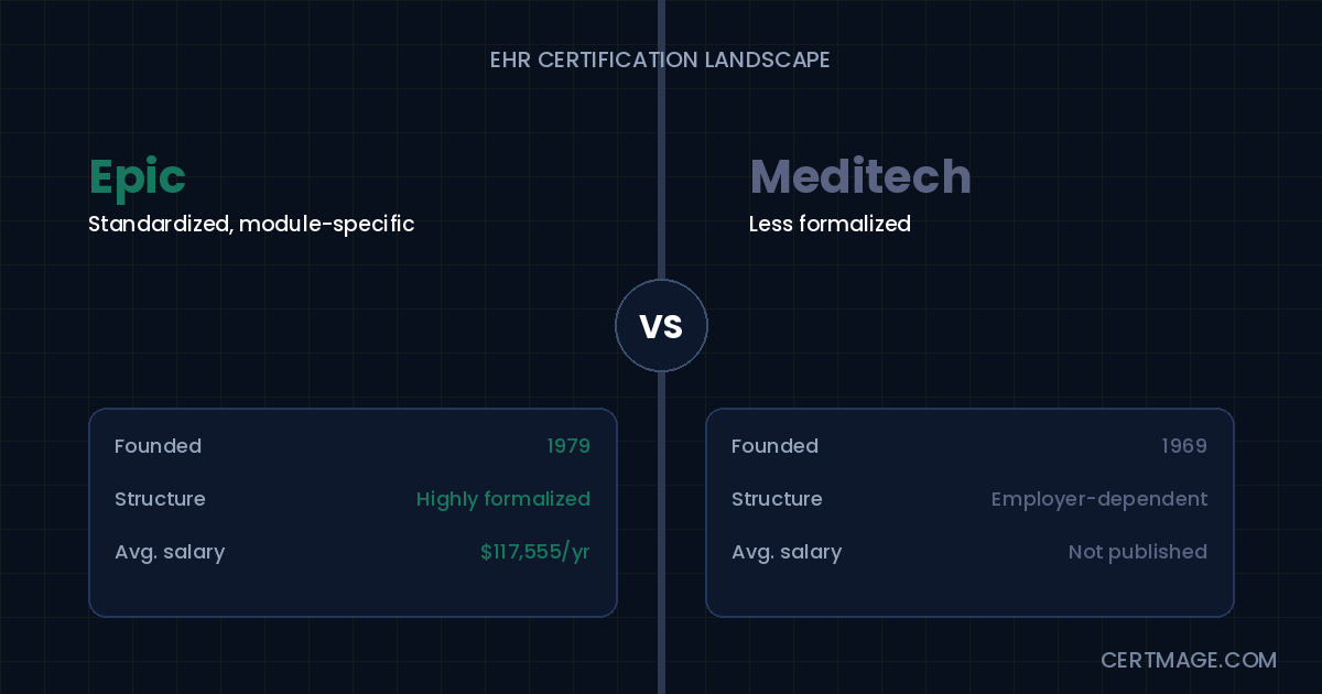 Epic vs Meditech certification
